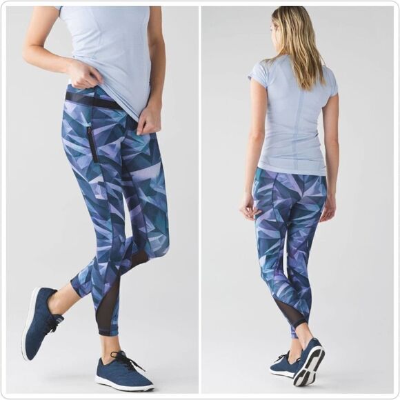 Lululemon Inspire Tight II (Mesh) Pretty Prism Multi / Black 8 - Picture 1 of 15